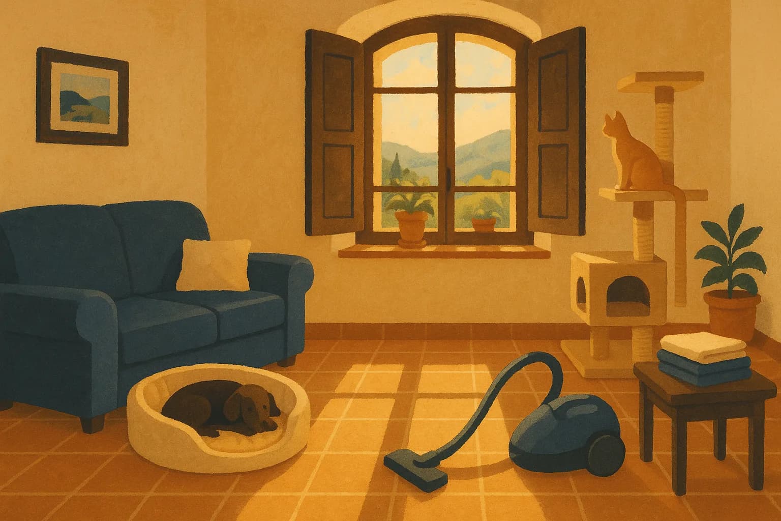 Pulizie di casa con cani e gatti: la guida per mantenere la casa pulita e sana